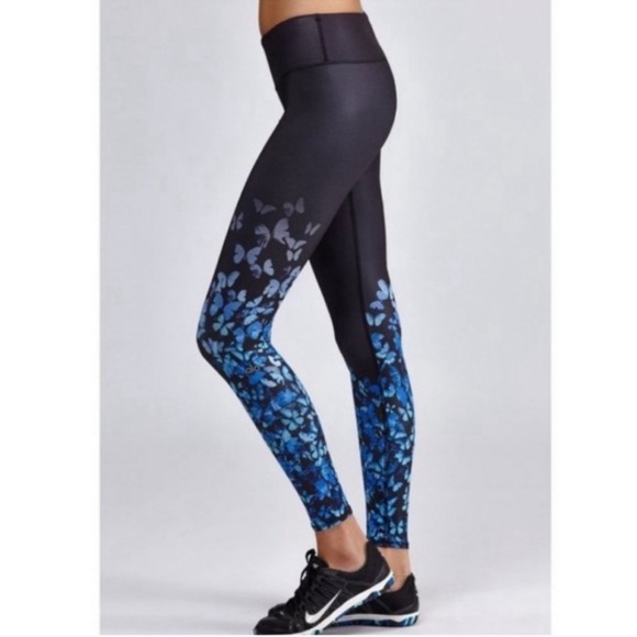 Alo Yoga Gypset Goddess Blue Butterfly Leggings Size S - Picture 5 of 14